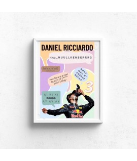 Daniel Ricciardo Wall Decor, Formula 1 Inspired Wall Art , Quote/Funny Sayings Print, Colourful Handmade Art Decor, Danny Ric 3, UK