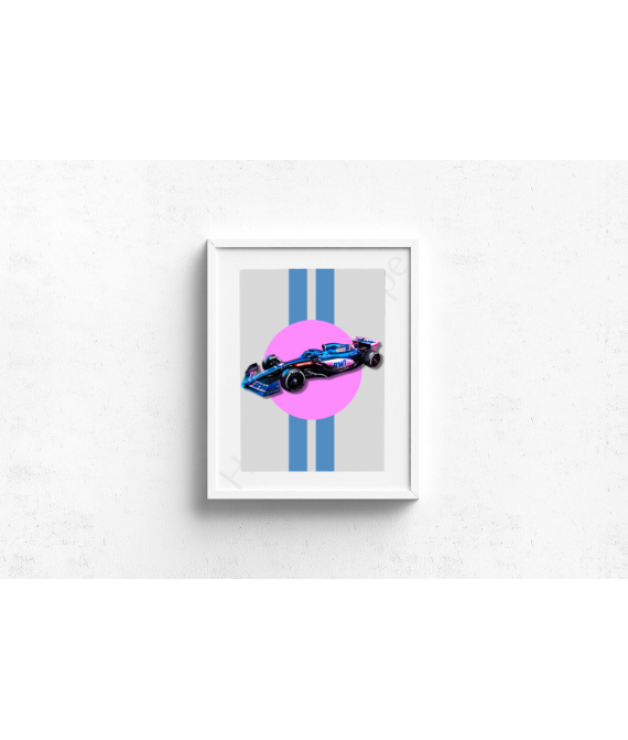 Alpine Car Livery Wall Decor, Formula 1 Inspired Wall Art, Inspirational Motivational Print, Motorsport, Race Driver Postcard Poster