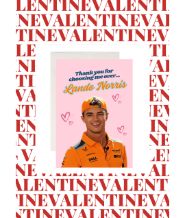 Valentine's Day Card, Lando Norris, McLaren Team, Formula One Greeting Card A5, Grand Prix, F1 Card, Racing Motorsport Card