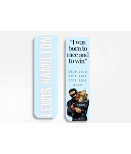 Lewis Hamilton Bookmark, Born to Win, Formula One Themed Accessory, Handmade in UK, Mercedes 44