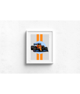 McLaren Car Livery Wall Decor, Formula 1 Inspired Wall Art, Inspirational Motivational Print, Motorsport, Race Driver Postcard Poster