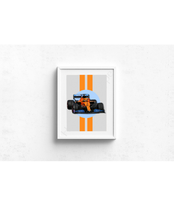 McLaren Car Livery Wall Decor, Formula 1 Inspired Wall Art, Inspirational Motivational Print, Motorsport, Race Driver Postcard Poster