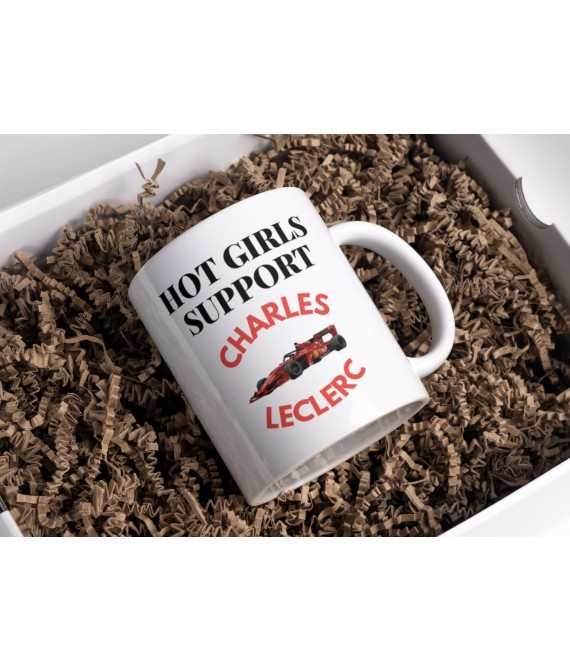 Charles Leclerc Mug, F1 Driver Fan Gift, Ferrari, Girls Support