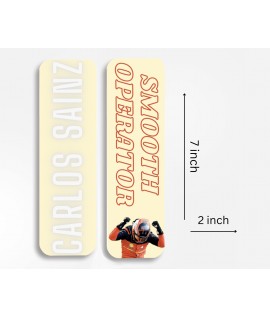 Carlos Sainz Bookmark, Smooth Operator, Formula One Themed Accessory, Handmade in UK, Ferrari 55