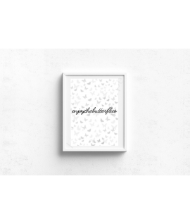 Enjoy The Butterflies Inspired Wall Art, Daniel Ricciardo Quote Wall Decor, Inspirational Formula One Print, Enjoy the Butterflies, Grey Background