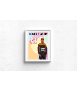 Oscar Piastri Wall Decor, Formula 1 Inspired Wall Art , Inspirational Motivational Print, Colourful Handmade Art Decor, Ferrari 5