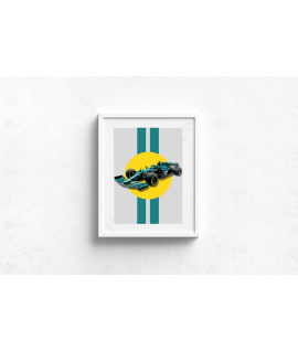 Aston Martin Car Livery Wall Decor, Formula 1 Inspired Wall Art, Inspirational Motivational Print, Motorsport, Race Driver Postcard Poster