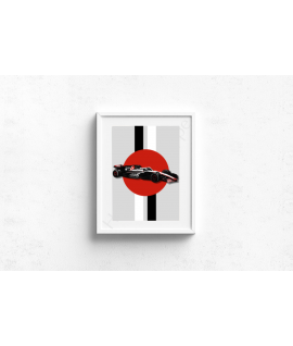 Haas Car Livery Wall Decor, Formula 1 Inspired Wall Art, Inspirational Motivational Print, Motorsport, Race Driver Postcard Poster