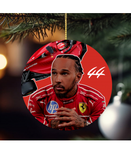 Lewis Hamilton 44 Christmas Tree Bauble Ornament, F1 Fan, Gift for them, Motorsport Gift, Formula One Inspired Decoration, UK
