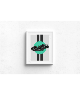 Mercedes Petronas AMG F1 Car Livery Wall Decor, Formula 1 Inspired Wall Art, Inspirational Motivational Print, Motorsport, Race Driver Postcard Poster