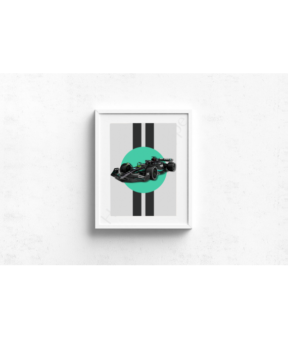 Mercedes Petronas AMG F1 Car Livery Wall Decor, Formula 1 Inspired Wall Art, Inspirational Motivational Print, Motorsport, Race Driver Postcard Poster