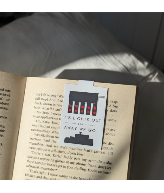 Lights Out and Away We Go MAGNETIC Bookmark, Formula One Themed Accessory, Handmade in UK, F1 Car Book Mark, Magnetic Bookmark