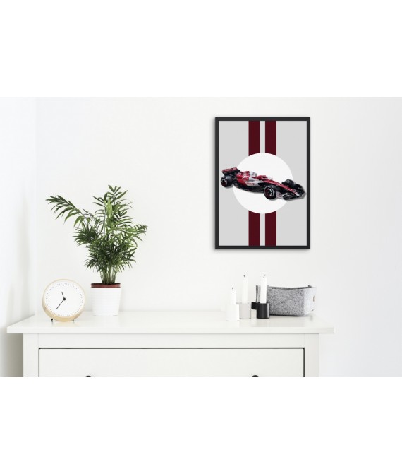 Alfa Romeo Car Livery Wall Decor, Formula 1 Inspired Wall Art, Inspirational Motivational Print, Motorsport, Race Driver Postcard Poster