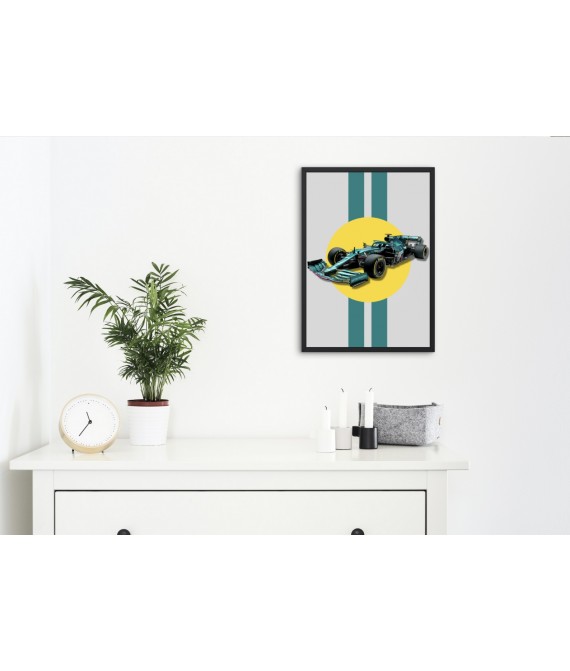 Aston Martin Car Livery Wall Decor, Formula 1 Inspired Wall Art, Inspirational Motivational Print, Motorsport, Race Driver Postcard Poster