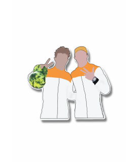 Lando Norris, Oscar Piastri Silverstone 2023 F1 Win Stickers, Formula One Grid, Motorsport Decal, 2023, Mclaren, Craft Journal Stickers