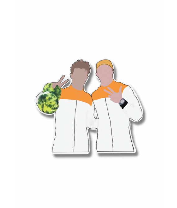 Lando Norris, Oscar Piastri Silverstone 2023 F1 Win Stickers, Formula One Grid, Motorsport Decal, 2023, Mclaren, Craft Journal Stickers