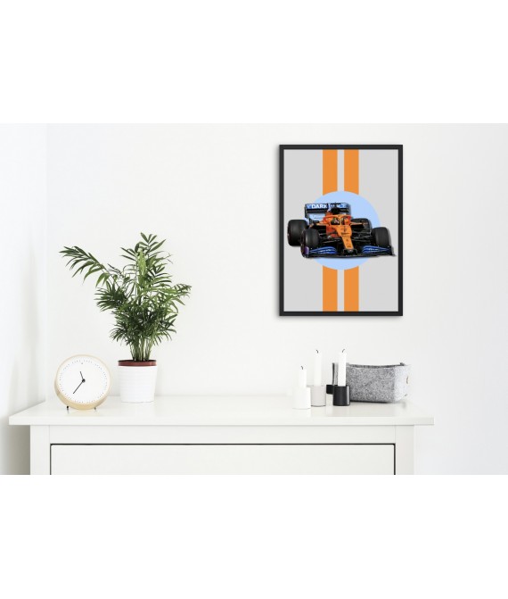 McLaren Car Livery Wall Decor, Formula 1 Inspired Wall Art, Inspirational Motivational Print, Motorsport, Race Driver Postcard Poster