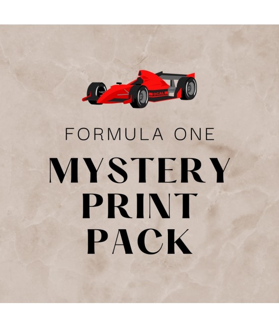 Formula One MYSTERY BOX, Print Pack, F1 Inspired Posters, Motorsport Wall Art, F1 Lover Gift, Random A4, A5, A6 Racing Driver Prints, UK