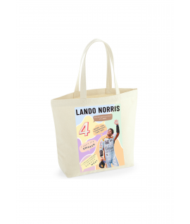 Lando Norris Quote/Meme Tote Bag in Natural , Formula 1 Inspired, Motorsport, Shoulder Bag, Reusable Bag, F1 Fan Gift, Made in Uk,