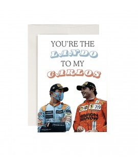 Carlando Formula One Greeting Card A5, Celebration, F1 Card, Racing Motorsport Card, UK, Carlos Sainz, Lando Norris Greeting Card