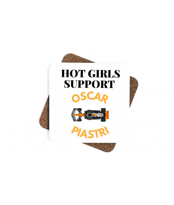 Oscar Piastri OP81 Coaster, F1 Driver Fan, Hot Girls Support, Set of Coasters, McLaren 