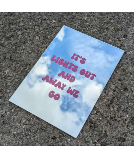 Mirror ‘It's Lights Out And Away We Go' Home Decor, PURPLE Text, Formula Fan Gift Room Decor, Racing Fan, Women in Motorsport, Handmade UK