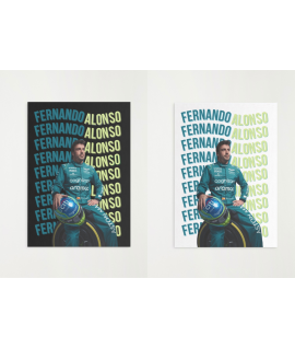 Formula 1 Inspired Wall Art, Fernando Alonso, Aston Martin Print, Made in Uk