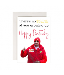 Carlos Sainz Happy Birthday Formula One Greeting Card A5, Celebration, F1 Card, Racing Motorsport Card, UK, Ferrari Greeting Card