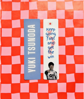 Yuki Tsunoda Japan Bookmark, Formula One Themed Accessory, Handmade in UK, F1 Car Book Mark