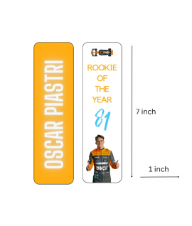 Oscar Piastri Bookmark, McLaren Driver 81 Inspired Orange Book Mark, Formula One Themed Accessory, Rookie of the Year