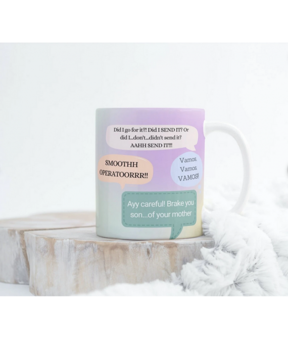 Carlos Sainz CS55 Mug, F1 Driver Fan, Smooth Operator Gift, Novelty Mug, Gift for them, Colourful Quote Memes Formula One Inspired, UK 