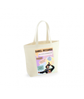 Daniel Ricciardo Quote/Meme Tote Bag in Natural , Formula 1 Inspired, Motorsport, Shoulder Bag, Reusable Bag, F1 Fan Gift, Made in Uk,
