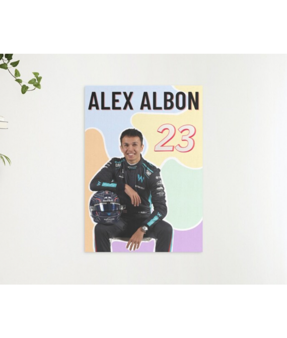 Alex Albon, Williams, Wall Decor, Formula 1 Inspired Wall Art , Inspirational Motivational Print, Handmade Art Decor, Racing 23 UK