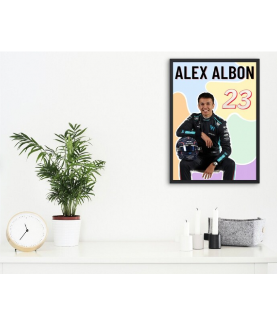 Alex Albon, Williams, Wall Decor, Formula 1 Inspired Wall Art , Inspirational Motivational Print, Handmade Art Decor, Racing 23 UK