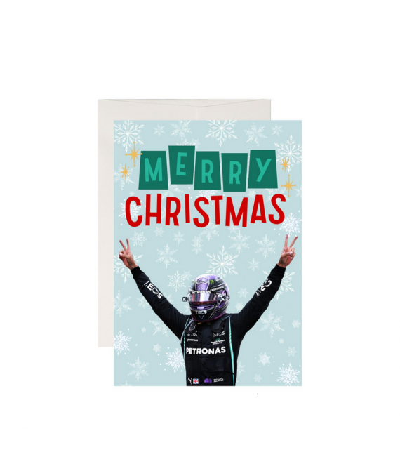  Christmas Lewis Hamilton Formula One Car Greeting Card A5, Grand Prix, Celebration, F1 Card, Racing Motorsport Card, UK, Xmas
